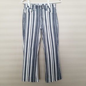Lucky Brand Bridgette Mini Boot  Blue and White Striped Jeans